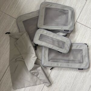 Monos Gray Travel Compression Packing Cubes Set